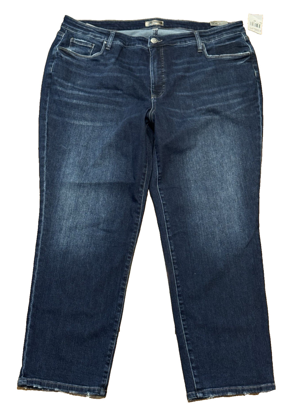 Kut from the Kloth Reese High Rise Dark Wash Fab Ab Ankle Straight Leg NWT - 22W